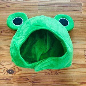 Like New Plush Green Frog Hat
